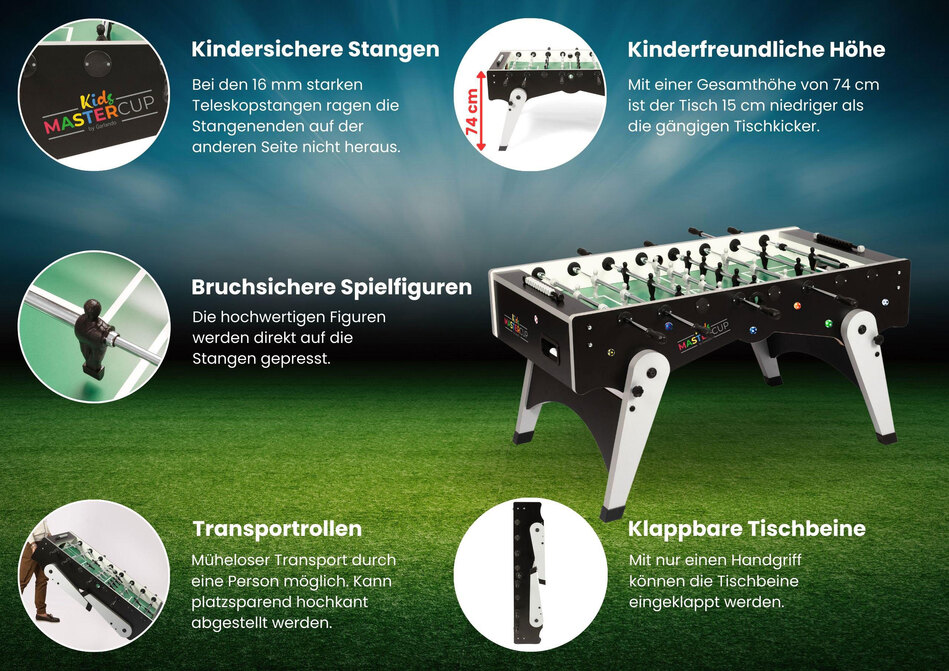 Tischkicker mit allen Vorteilen