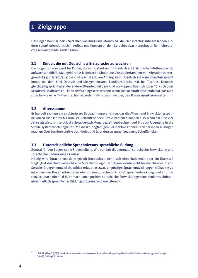 Blick ins Buch seldak