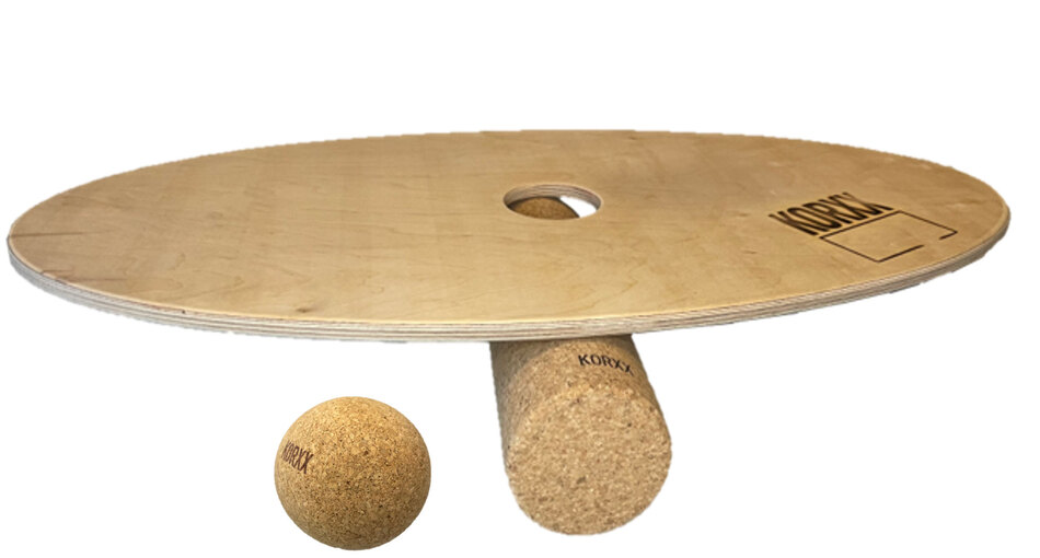 Balanceboard mit Rolle und Kugel