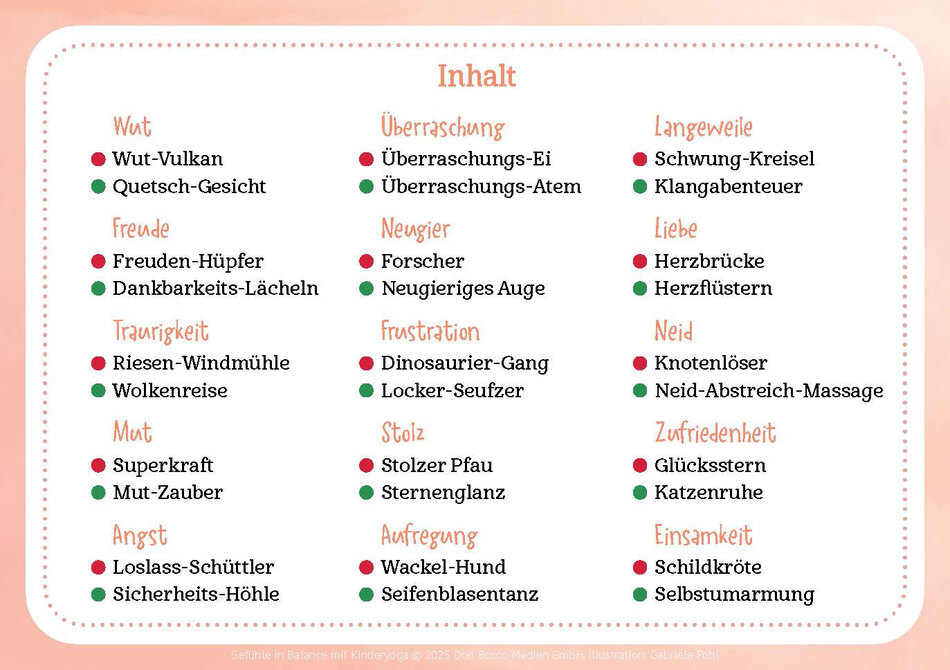 Gefühle in Balance mit Kinderyoga Abb. Bildkarte
