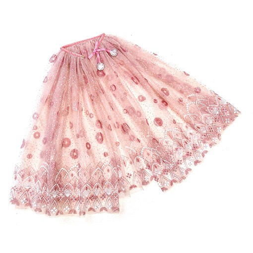 Tüll Cape mit Glitzer - rosa