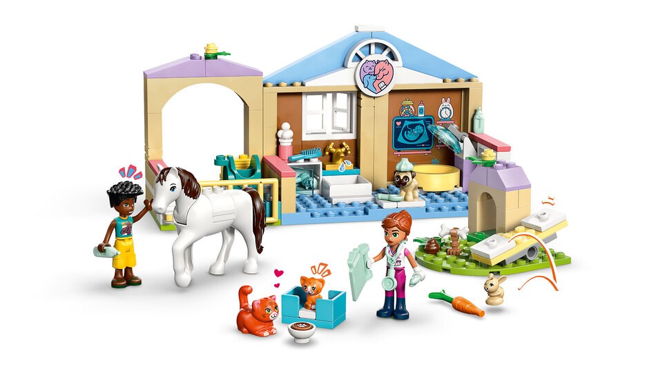 LEGO® Friends Tierklinik Verpackung aufgebaut