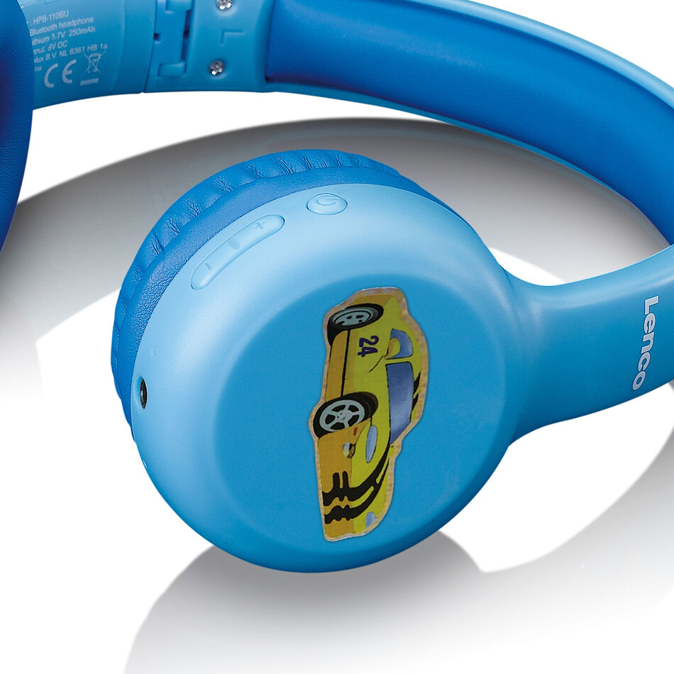 Lenco Bluetooth Kopfhörer blau mit Sticker
