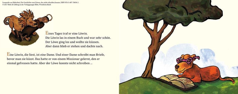 Blick ins Buch Die Geschichte vom Löwen, der nicht