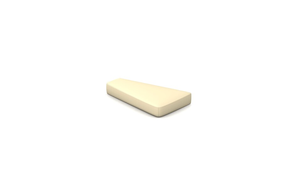 Sofa Edge mit zweiter Ebene in vanille