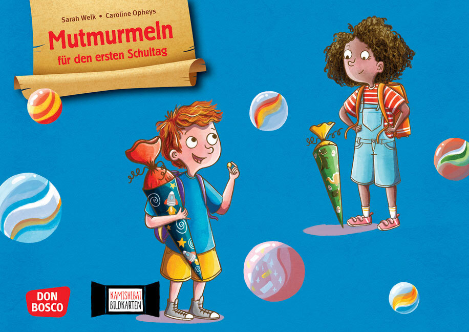 Mutmurmeln für den ersten Schultag. Kamishibai-Bil