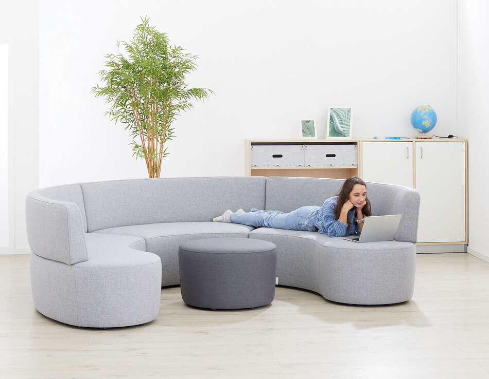 Sofa-Serie Curve – Außenbogen rechts Stellbeispiel