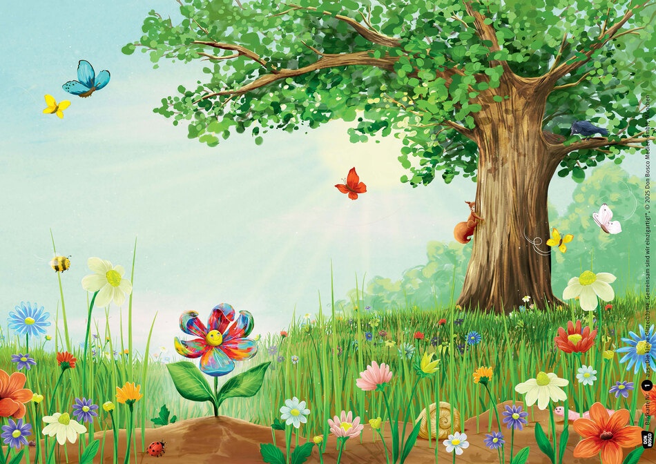 Die kleine Glitzerblume. Gemeinsam sind wir einzig