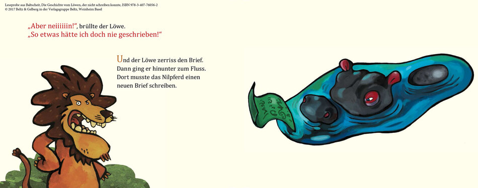 Blick ins Buch Die Geschichte vom Löwen, der nicht