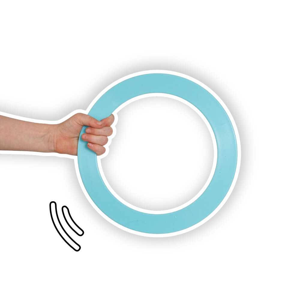 Jonglierring in der Hand
