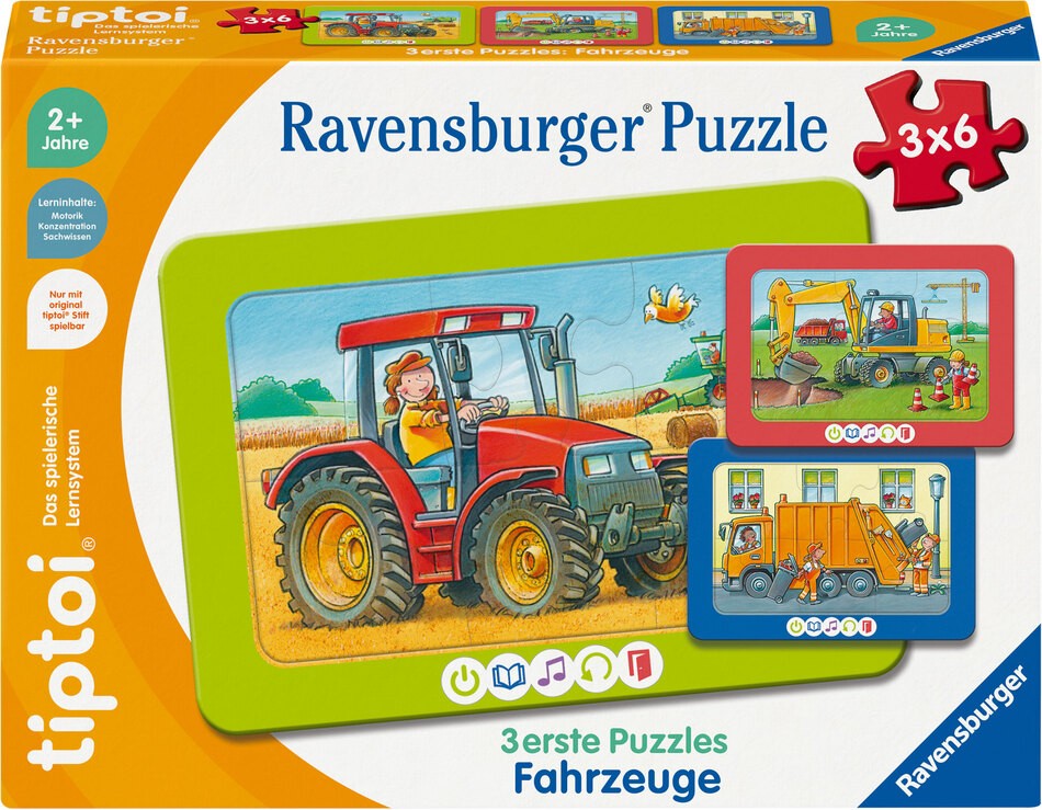 tiptoi® 3 erste Puzzles: Fahrzeuge