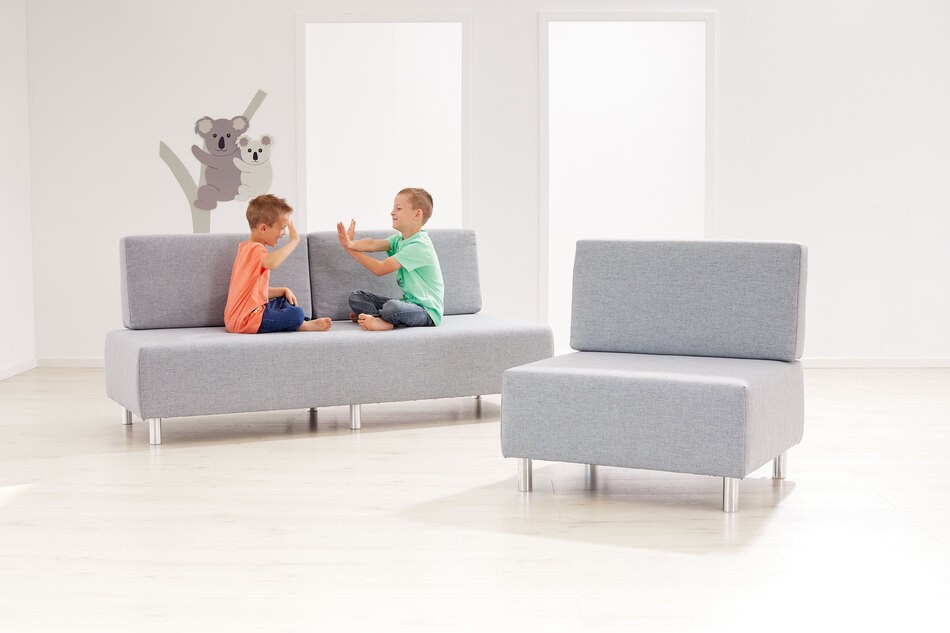 Sofa Serie Style – Sessel, Newlife steingrau