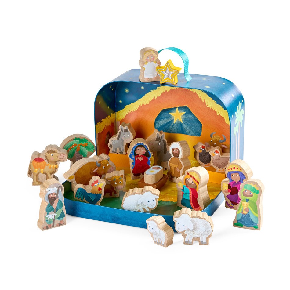 Spielkoffer Weihnachtskrippe mit Figuren