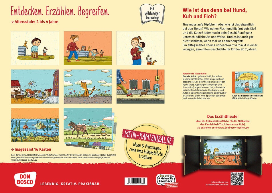 Wie und wo geht der Floh aufs Klo? Kamishibai-Bild