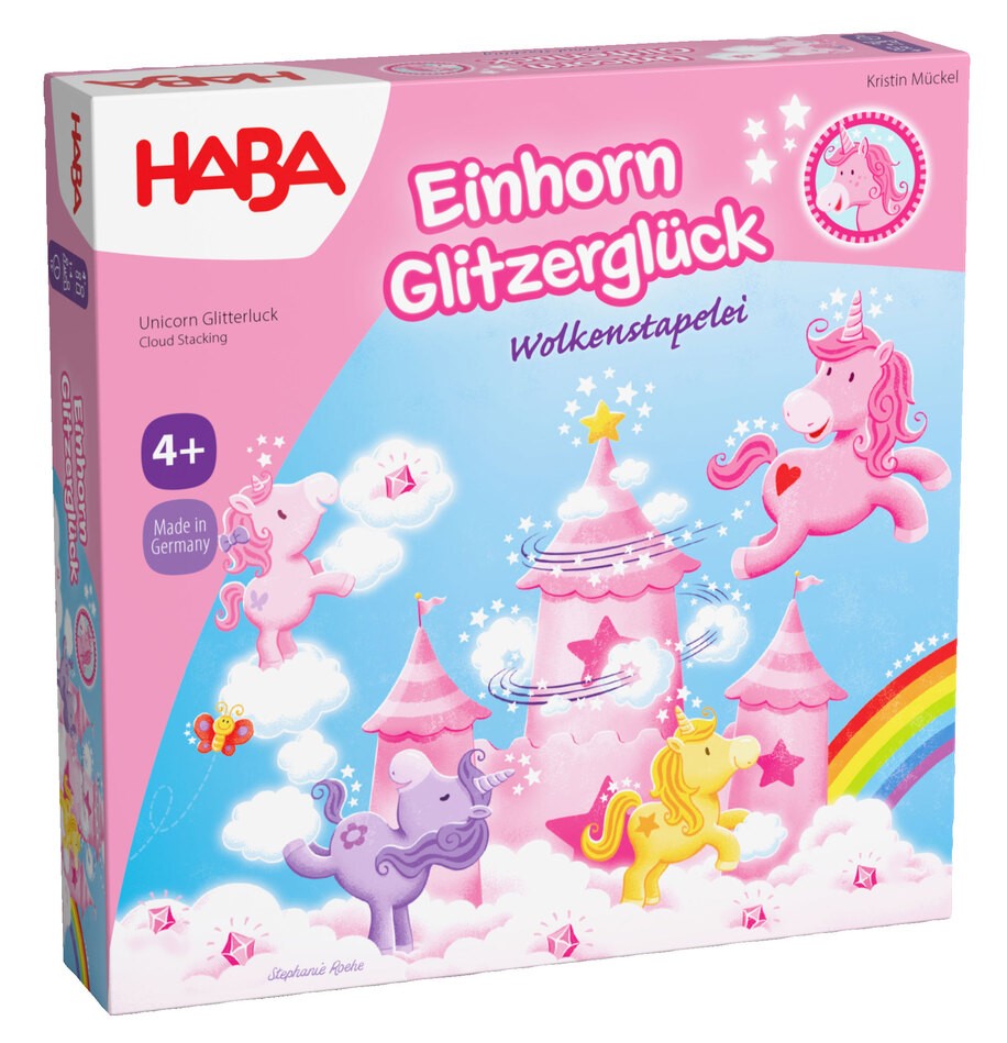 Einhorn Glitzerglück – Wolkenstapelei Verpackung