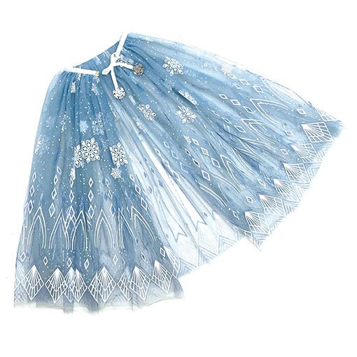 Tüll Cape mit Glitzer - blau
