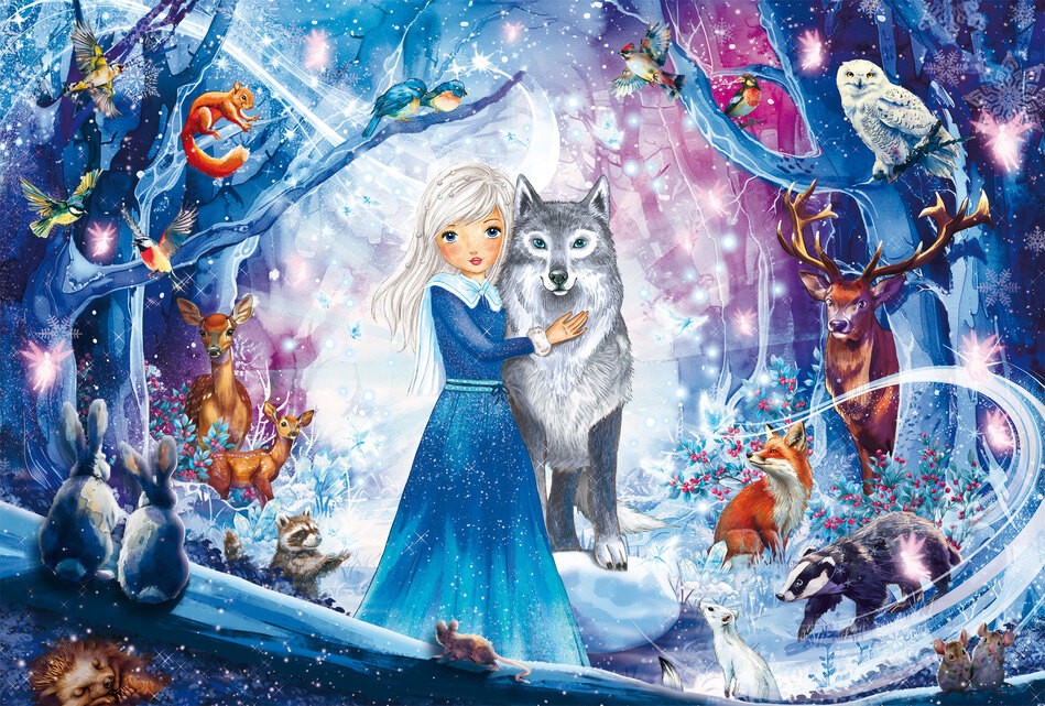 Schmidt Puzzle "Prinzessin im Winterwald" motiv