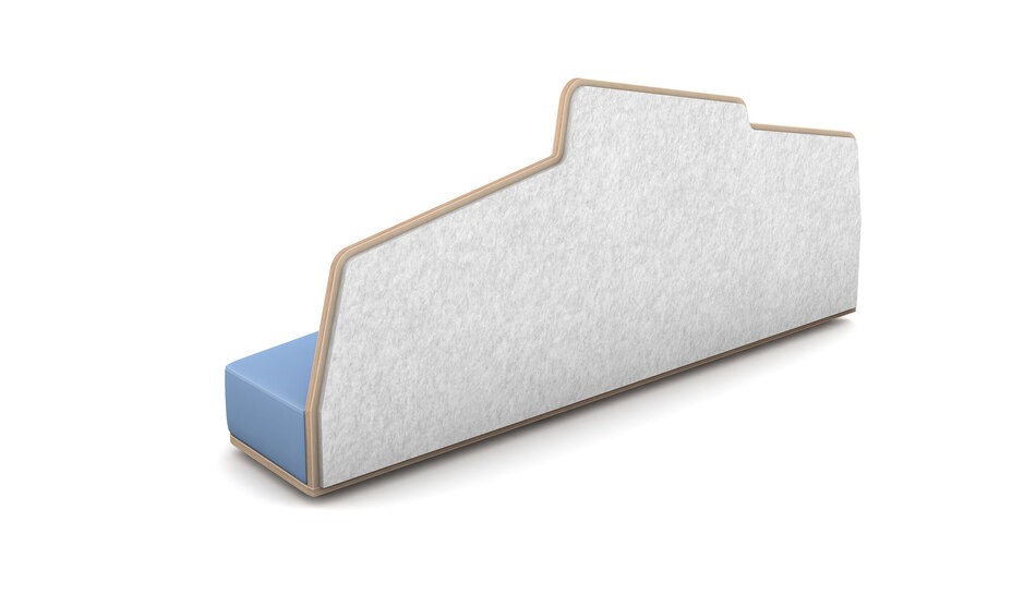 Sofa Edge mit zweiter Ebene in hellblau