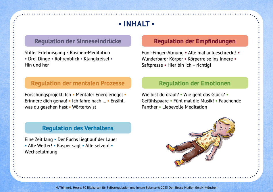 30 Bildkarten für Selbstregulation und innere Bala