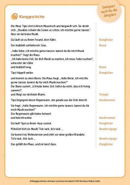 Klanggeschichten mit Quacki und seinen Freunden 