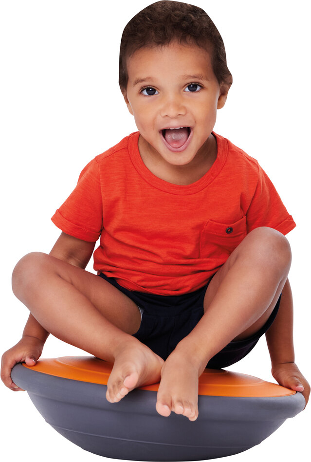 Air Board klein orange mit Kind sitzend