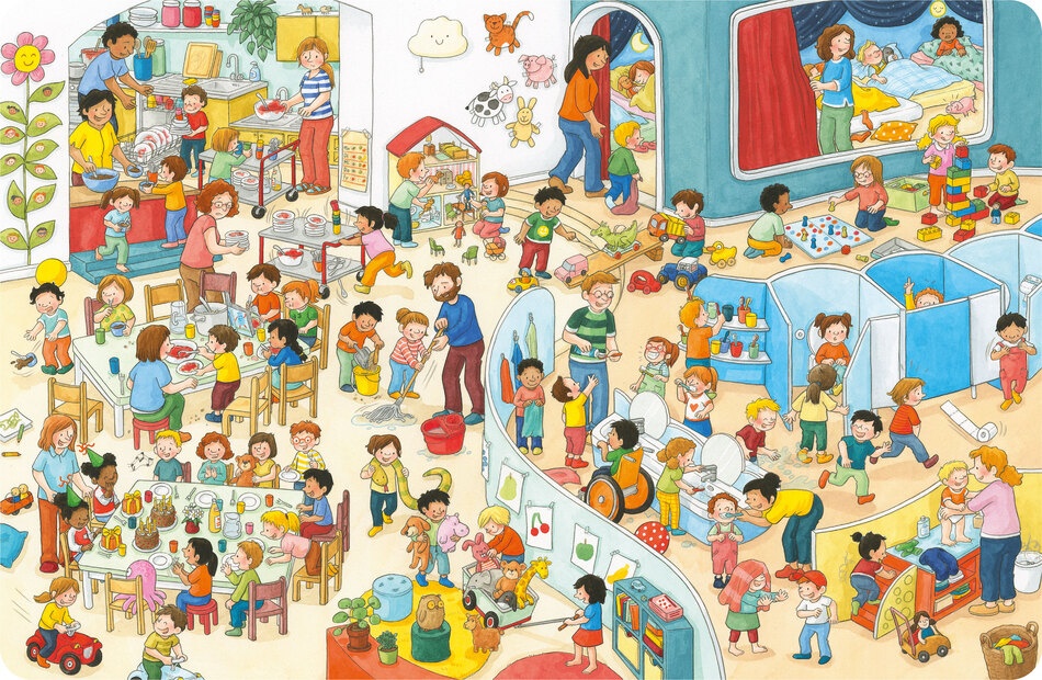 Blick ins Buch Mein großes Kindergarten-Wimmelbuch