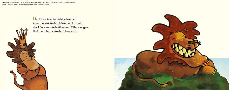 Blick ins Buch Die Geschichte vom Löwen, der nicht