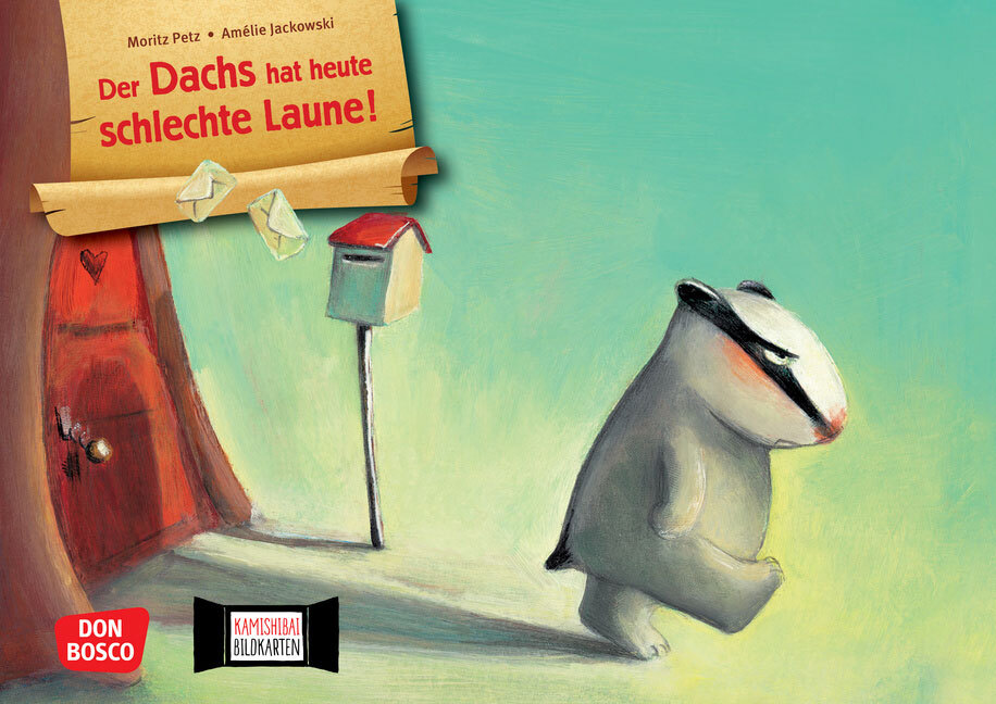 Der Dachs hat heute schlechte Laune. Kamishibai-Bi