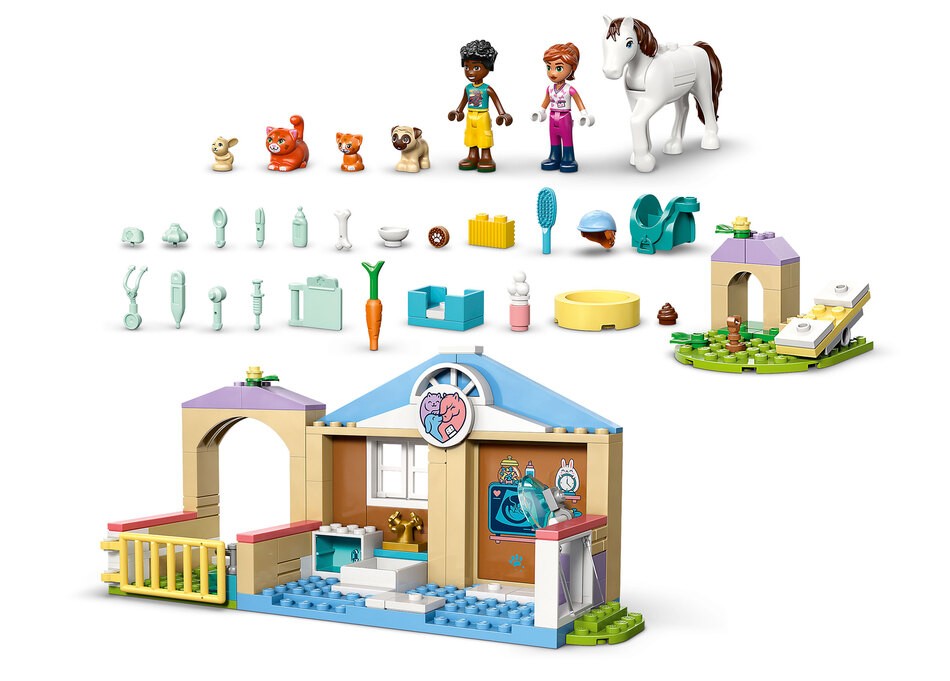 LEGO® Friends Tierklinik Verpackung aufgebaut