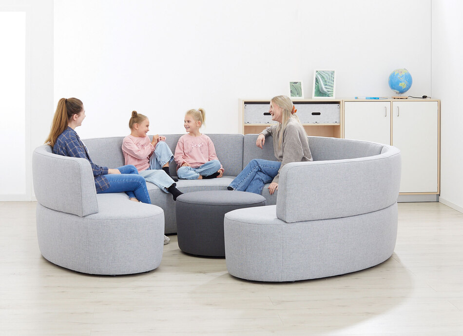 Sofa-Serie Curve – Außenbogen rechts Stellbeispiel