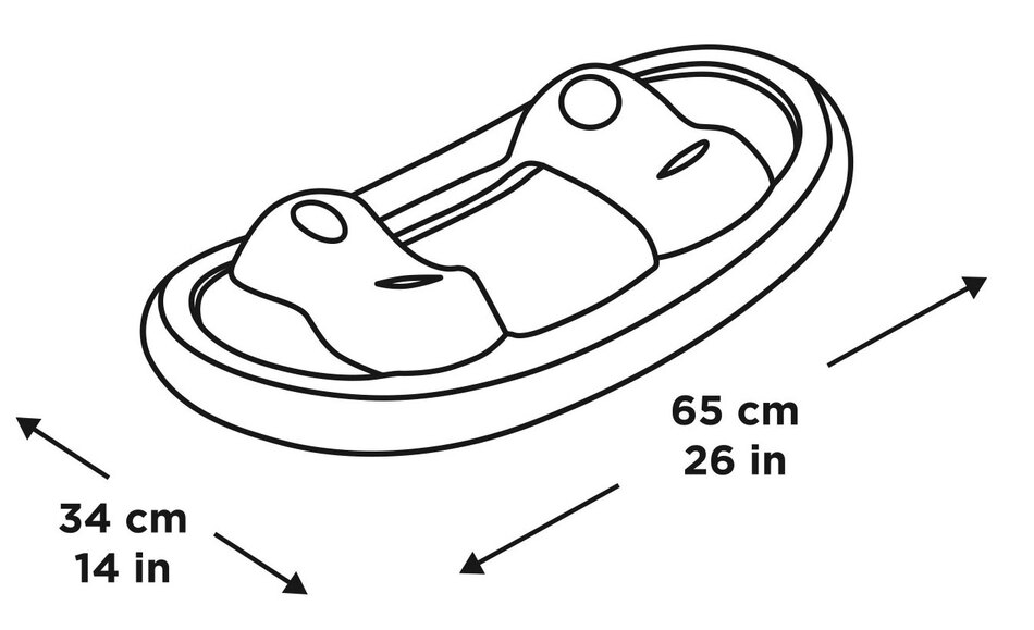 Schaukelschale mit Abmessungen