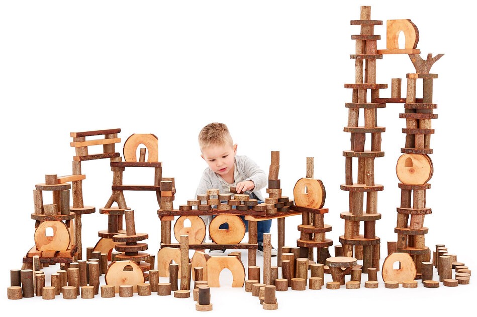 Magic Wood® Wald-Bauklötze mit Kind