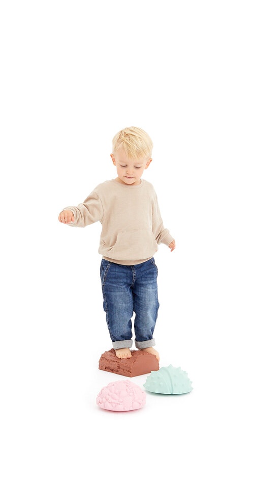 Balance-Stein Natur, 3er Set mit Kind