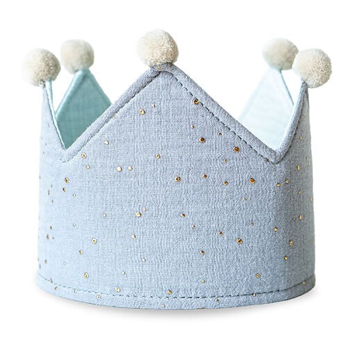 Krone Musselin - blau