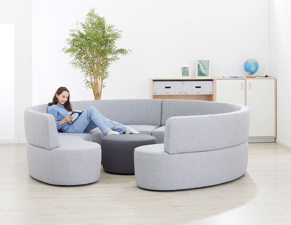 Sofa-Serie Curve – Außenbogen rechts Stellbeispiel