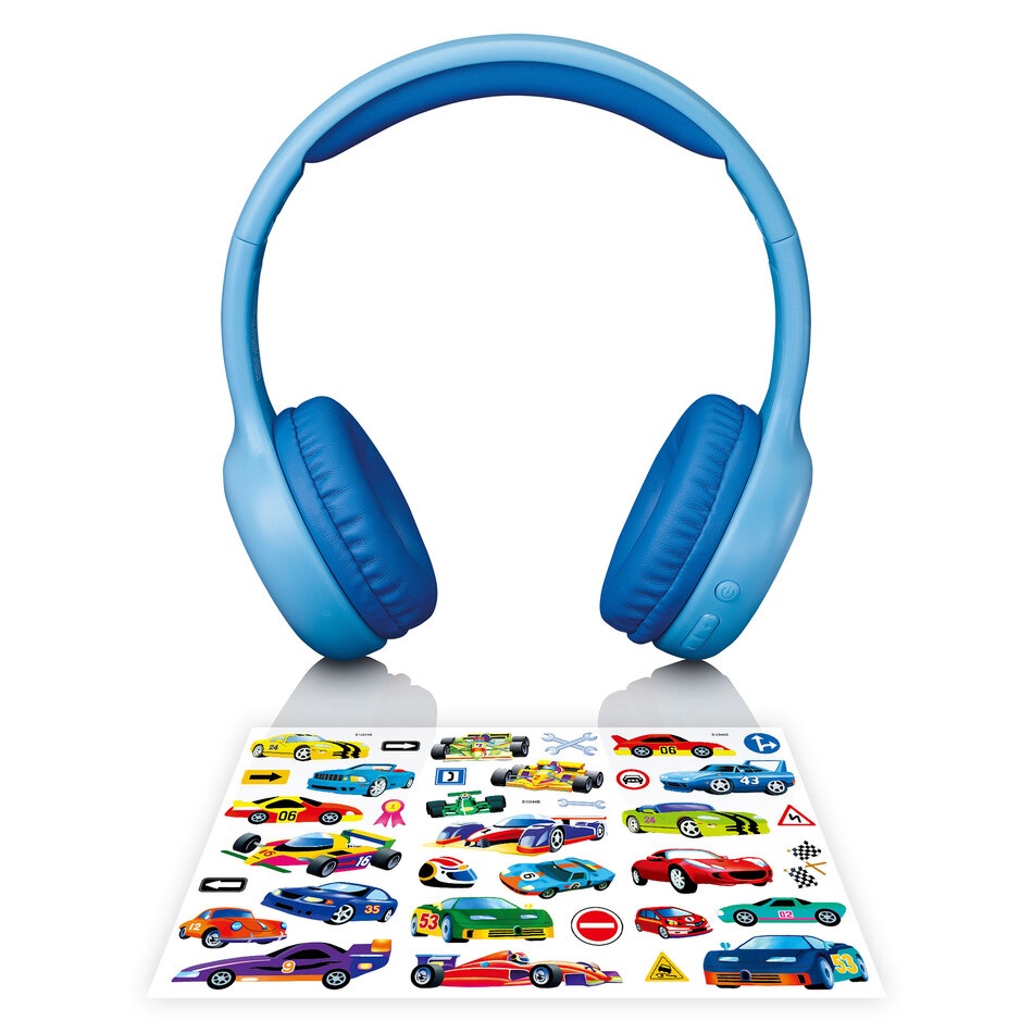 Lenco Bluetooth Kopfhörer blau mit Sticker