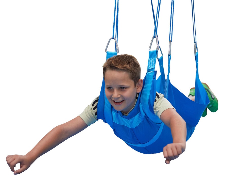 Flugschaukel mit Kind