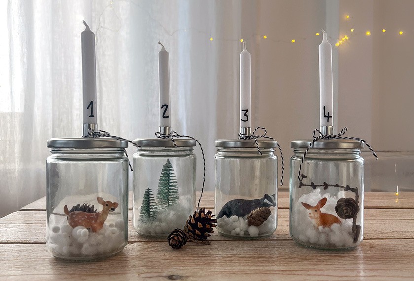 Adventskranz Gläser