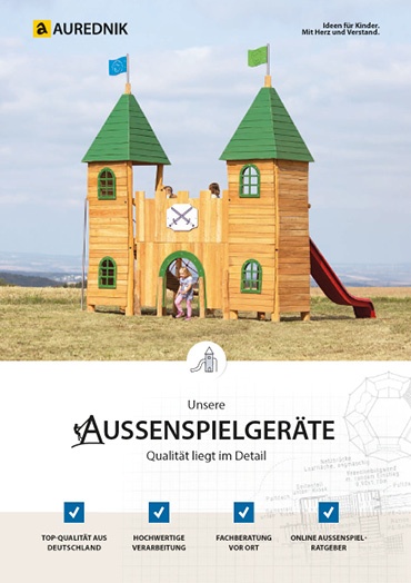 Titelbild des Infoblatts über die Außenspielgeräte von Aurednik