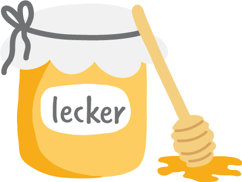 Illustration von einem Honigglass