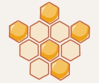 Illustration von Bienenwaben